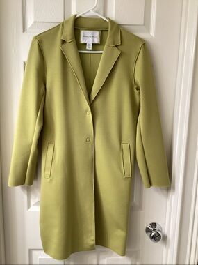 Carolina Belle Montreal full length coat, size XS, lime green